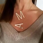 Gold Initial Letter Necklace – Stainless Steel Alphabet Pendant Choker