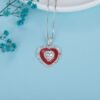 21769-4c5ff2.jpg Red Agate Heart Pendant Necklace in 925 Sterling Silver – Classic Vintage Jewelry for Women