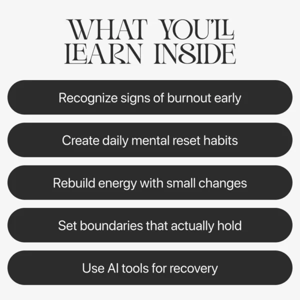 Buy A Guide to Resetting Your Mind After Burnout Online | Jogoka