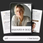 Balanced & Bold — Work Life Balance Guide, Healthy Ambition eBook, Personal Growth Checklist, Productivity & Self Care Digital Download