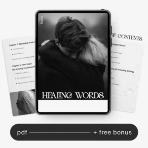 Healing Words | Emotional Healing Apology Guide eBook | Digital Download for Better Communication & Relationship Repair
