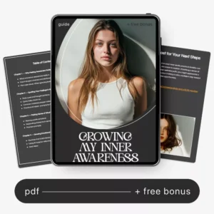 Growing My Inner Awareness – Emotional Awareness Guide & Self Reflection eBook | Mindfulness, Emotional Intelligence, AI Prompts, Digital Download