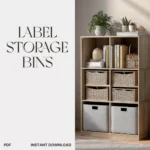 Ways to Label Storage Bins for an Organized Home | How to Label Storage Bins Effectively | Digital eBook for Home Organization & Decluttering