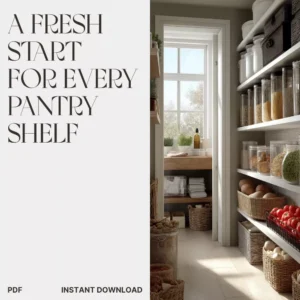 A Fresh Start for Every Pantry Shelf | Printable Home Organization Guide | Declutter, Design & Smart Storage eBook for Kitchen Pantry Reset