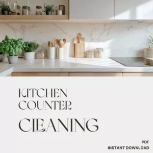 The Kitchen Counter Cleaning Checklist | Digital Download for Sparkling Surfaces | How to Keep Your Kitchen Counters Clear eBook & Printable Guide