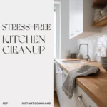 The Stress-Free Kitchen Cleanup Checklist | Digital Download | Easy Step-by-Step Guide for What to Do When Kitchen Is Messy