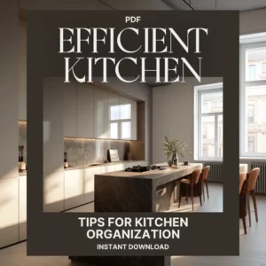 Organized and Efficient Kitchen | Digital Guide for Home Cooks | Tips for Kitchen Organization, Layout Planning & Smart Storage Solutions