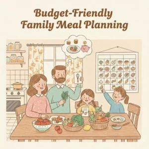 Budget-Friendly Family Meal Planning Checklist | Printable Digital Download | Weekly Meal Planner Guide for Families on a Budget | Money-Saving eBook & Checklist