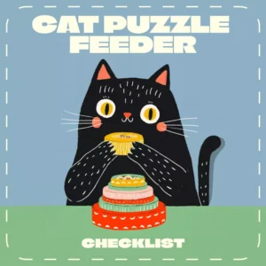 Cat Puzzle Feeder Checklist | Digital Download for Cat Owners | Using Puzzle Feeders for Cats | Printable Enrichment Guide