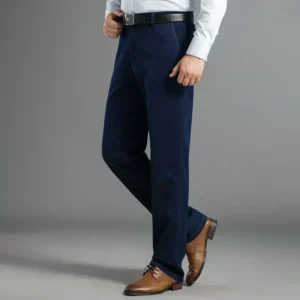 Men's Vintage Casual Jeans - High Waist Straight-Leg Denim