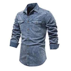 Men's Multi-Pocket Denim Shirt