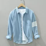 Pure Cotton Long Sleeve Denim Casual Shirt for Men