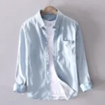 2023 Spring Essential Men's Slim-Fit Cotton Denim Shirt