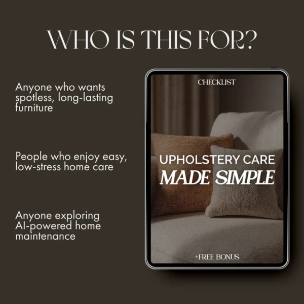 Buy Upholstery Care Made Simple Online | Jogoka
