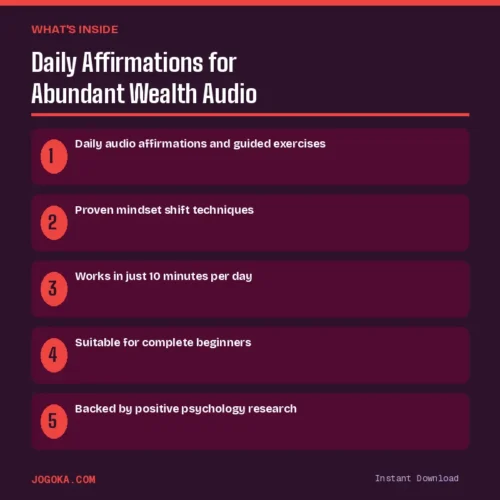 Daily Affirmations for Abundant Wealth Audio – What's Inside | Jogoka