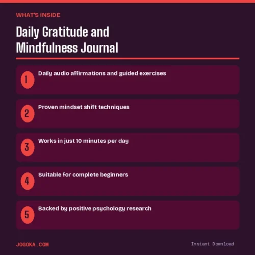 Daily Gratitude and Mindfulness Journal – What's Inside | Jogoka