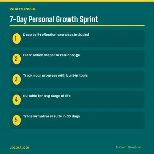 7-Day Personal Growth Sprint – What's Inside | Jogoka