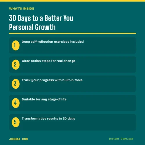 30 Days to a Better You Personal Growth – What's Inside | Jogoka