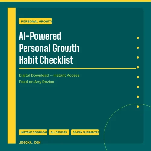AI-Powered Personal Growth Habit Checklist – Digital Download | Jogoka