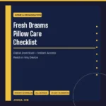 Fresh Dreams Pillow Care Checklist – Digital Download | Jogoka