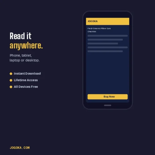 Fresh Dreams Pillow Care Checklist – Read Anywhere on Any Device | Jogoka
