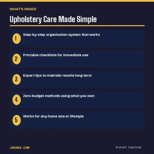 Upholstery Care Made Simple – What's Inside | Jogoka