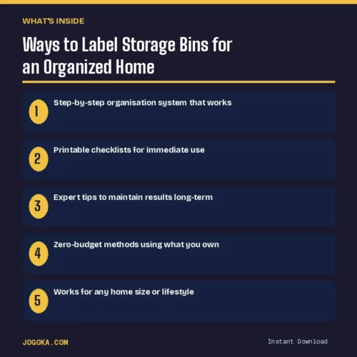 Ways to Label Storage Bins for an Organized Home – What's Inside | Jogoka
