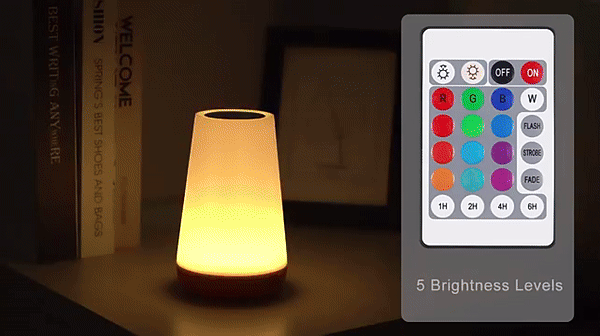 13-color changing LED night light with RGB remote control