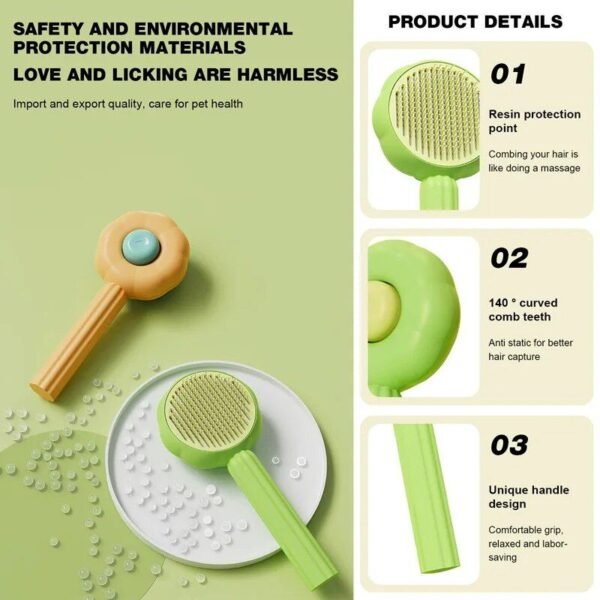 Buy Self-Cleaning Grooming Brush for Long/Short Hair Pets Online | Jogoka