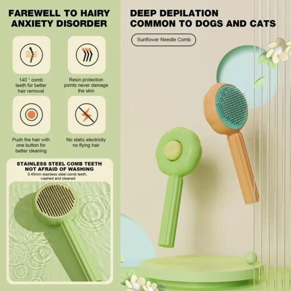 Buy Self-Cleaning Grooming Brush for Long/Short Hair Pets Online | Jogoka