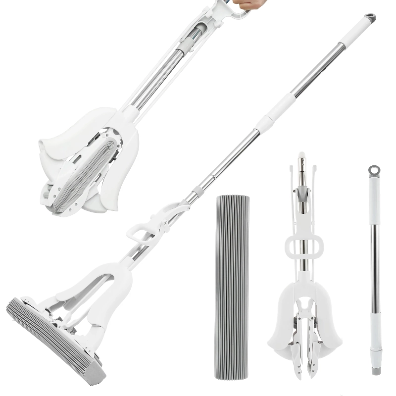 Adjustable Telescopic Sponge Mop with Super Absorbent Dual-Use Head - Image 6