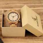 Buy Men's Bamboo Wooden Quartz Watch: Elegant Timepiece with Luminous Hands Online | Jogoka