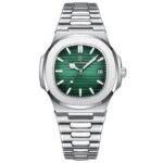 Buy Elite Square Dial Stainless Steel Men's Watch with Luminous Hands & Calendar Online | Jogoka
