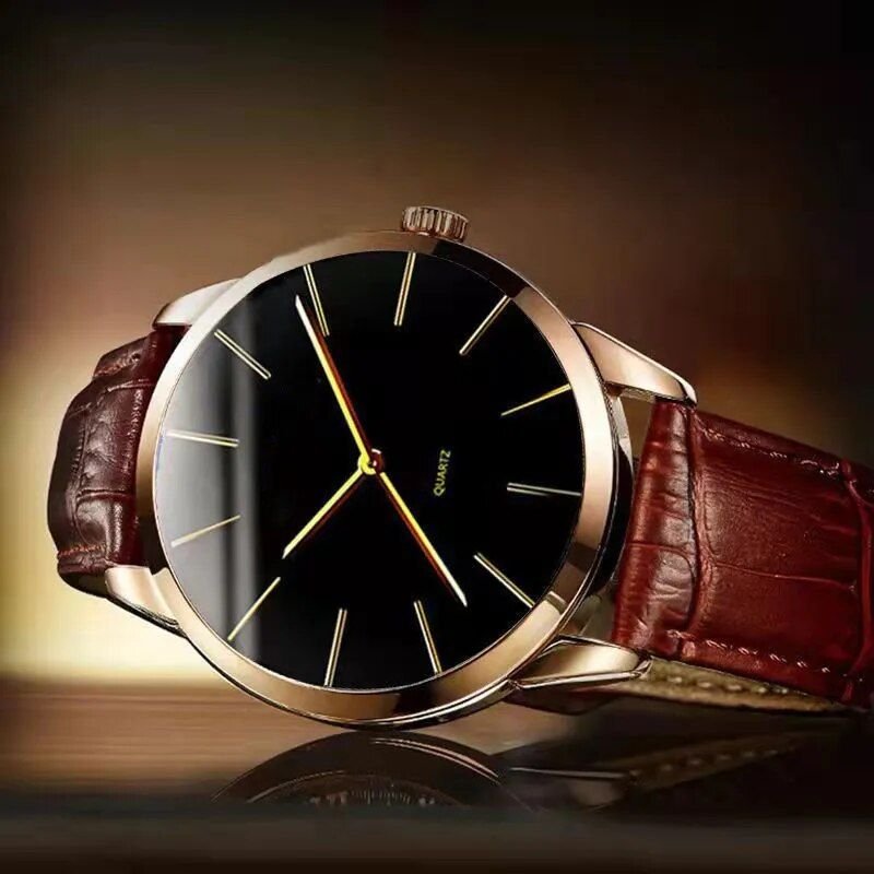Luxurious Quartz Men's Wristwatch: Leather Strap, Waterproof & Business-Casual Design - Image 6
