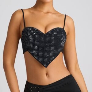 Chic Diamond Heart Lace Camisole