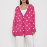 Buy Pink Winter Knit Cardigan for Women Online | Jogoka