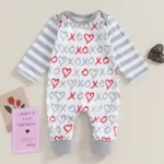 Buy Heart Print Long Sleeve Baby Romper Online | Jogoka