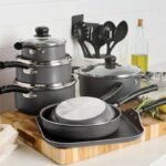 Buy 18-Piece Non-stick Cookware Set, Easy-Clean, Gray Online | Jogoka