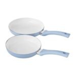 Buy Deluxe Aqua 12-Piece Ceramic Nonstick Cookware Set — Eco-Friendly, Hand Wash Only Online | Jogoka