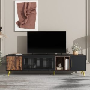 Buy Modern Fluted Glass Door TV Cabinet Online | Jogoka