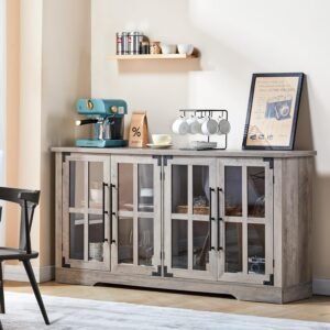 Buy Buffet Sideboard Cabinet with Glass Doors Online | Jogoka