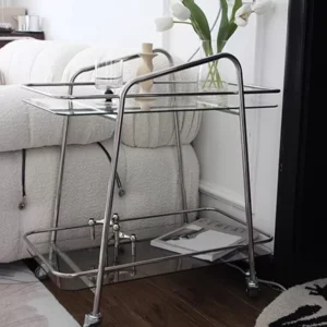 Buy Stainless Steel Kitchen Storage Trolley with Wheels Online | Jogoka