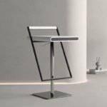 Luxury Minimalist Modern Adjustable Bar Stool with Backrest