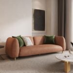 Luxurious 3-Seater Fabric Sofa