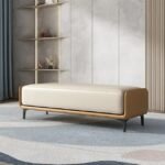 Modern Italian Velvet Ottoman