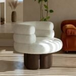 Scandinavian Modern Velvet Single Sofa Chair