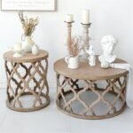 Minimalist Modern Round Wooden Coffee Table for Living Room