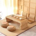Modern Minimalist Rattan Coffee Table - Luxury Nordic Design for Elegant Living Spaces