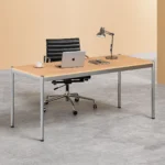 Modern Chrome Writing Desk for Home Office