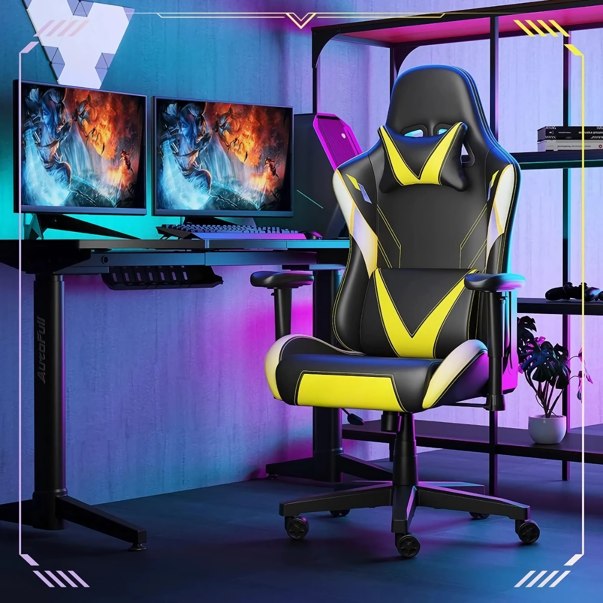 Buy Ergonomic Gaming Chair with Adjustable Armrest and Lumbar Support Online | Jogoka